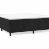 Discount Estructura de cama box spring terciopelo negro 200x200 cm Somier Tapizado