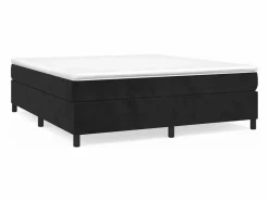 Discount Estructura de cama box spring terciopelo negro 200x200 cm Somier Tapizado