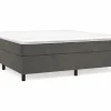 Discount Clicnbuy Estructura de cama box spring terciopelo gris oscuro 160x200 cm