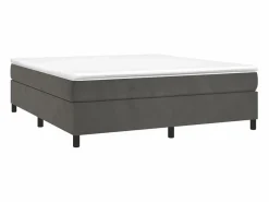 Discount Clicnbuy Estructura de cama box spring terciopelo gris oscuro 160x200 cm