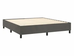 Discount Clicnbuy Estructura de cama box spring terciopelo gris oscuro 160x200 cm