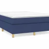 Clicnbuy Estructura de cama box spring tela azul 140x200 cm