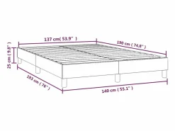 Sale Estructura de cama box spring terciopelo negro 140x190 cm Somier - 140X190Cm