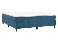 New Clicnbuy Estructura de cama box spring terciopelo azul oscuro 180x200 cm