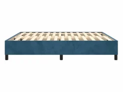 New Clicnbuy Estructura de cama box spring terciopelo azul oscuro 180x200 cm