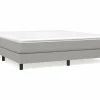 Clicnbuy Estructura de cama box spring tela gris claro 180x200 cm