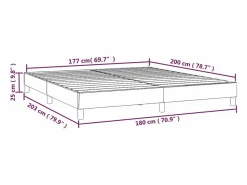 Clicnbuy Estructura de cama box spring tela gris claro 180x200 cm