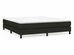 Clicnbuy Estructura de cama box spring tela negro 180x200 cm