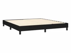 Clicnbuy Estructura de cama box spring tela negro 180x200 cm