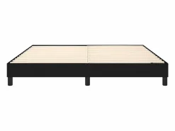 Clicnbuy Estructura de cama box spring tela negro 180x200 cm
