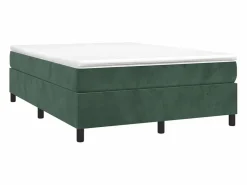 Best Clicnbuy Estructura de cama box spring terciopelo verde oscuro 140x190cm