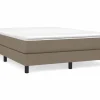 Outlet Clicnbuy Estructura de cama box spring tela gris taupe 140x190 cm