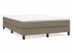 Outlet Clicnbuy Estructura de cama box spring tela gris taupe 140x190 cm