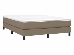 Outlet Clicnbuy Estructura de cama box spring tela gris taupe 140x190 cm