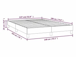 Outlet Clicnbuy Estructura de cama box spring tela gris taupe 140x190 cm
