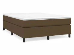 Clearance Estructura de cama box spring tela marrón 140x190 cm Somier - 140X190Cm
