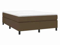 Clearance Estructura de cama box spring tela marrón 140x190 cm Somier - 140X190Cm