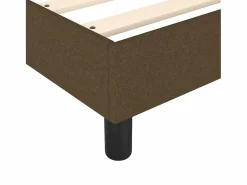 Clearance Estructura de cama box spring tela marrón 140x190 cm Somier - 140X190Cm