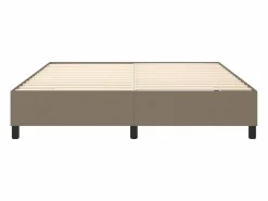 Clicnbuy Estructura de cama box spring tela gris taupe 160x200 cm