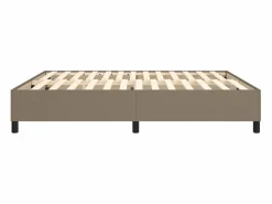 Clicnbuy Estructura de cama box spring tela gris taupe 160x200 cm
