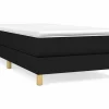 Clicnbuy Estructura de cama box spring tela negro 90x190 cm