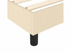 Discount Estructura de cama box spring tela color crema 90x190 cm Somier Tapizado|Somier - 90X190Cm