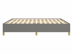 Discount Estructura de cama box spring tela gris oscuro 180x200 cm Somier - 180X200Cm