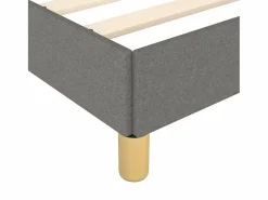 Discount Estructura de cama box spring tela gris oscuro 180x200 cm Somier - 180X200Cm