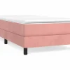 Clicnbuy Estructura de cama box spring terciopelo rosa 90x190 cm