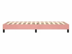 Clicnbuy Estructura de cama box spring terciopelo rosa 90x190 cm