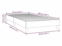 Clicnbuy Estructura de cama box spring terciopelo rosa 90x190 cm