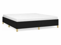 Outlet Estructura de cama box spring tela negro 160x200 cm Somier - 160X200Cm