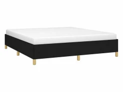Outlet Estructura de cama box spring tela negro 160x200 cm Somier - 160X200Cm