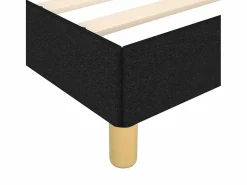 Outlet Estructura de cama box spring tela negro 160x200 cm Somier - 160X200Cm