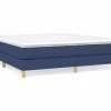 Sale Estructura de cama box spring tela azul 180x200 cm Somier - 180X200Cm