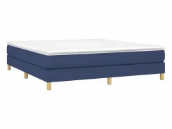 Sale Estructura de cama box spring tela azul 180x200 cm Somier - 180X200Cm