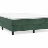 Online Clicnbuy Estructura de cama box spring terciopelo verde oscuro 140x200cm