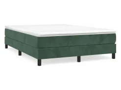 Online Clicnbuy Estructura de cama box spring terciopelo verde oscuro 140x200cm