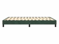 Online Clicnbuy Estructura de cama box spring terciopelo verde oscuro 140x200cm