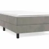 Sale Clicnbuy Estructura de cama box spring terciopelo gris claro 90x190 cm