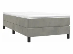 Sale Clicnbuy Estructura de cama box spring terciopelo gris claro 90x190 cm