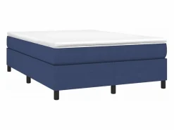 Best Clicnbuy Estructura de cama box spring tela azul 140x190 cm