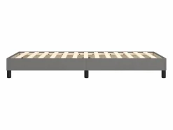 Clicnbuy Estructura de cama box spring tela gris oscuro 90x190 cm
