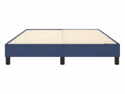 Discount Estructura de cama box spring tela azul 140x190 cm Somier - 140X190Cm