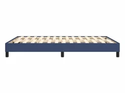Discount Estructura de cama box spring tela azul 140x190 cm Somier - 140X190Cm