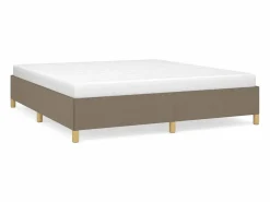 Online Estructura de cama box spring tela gris taupe 180x200 cm Somier - 180X200Cm