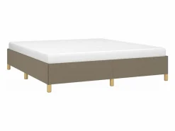 Online Estructura de cama box spring tela gris taupe 180x200 cm Somier - 180X200Cm