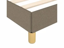 Online Estructura de cama box spring tela gris taupe 180x200 cm Somier - 180X200Cm