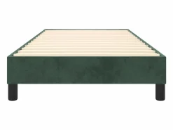 New Clicnbuy Estructura de cama box spring terciopelo verde oscuro 90x200 cm