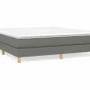 Sale Clicnbuy Estructura de cama box spring tela gris oscuro 160x200 cm